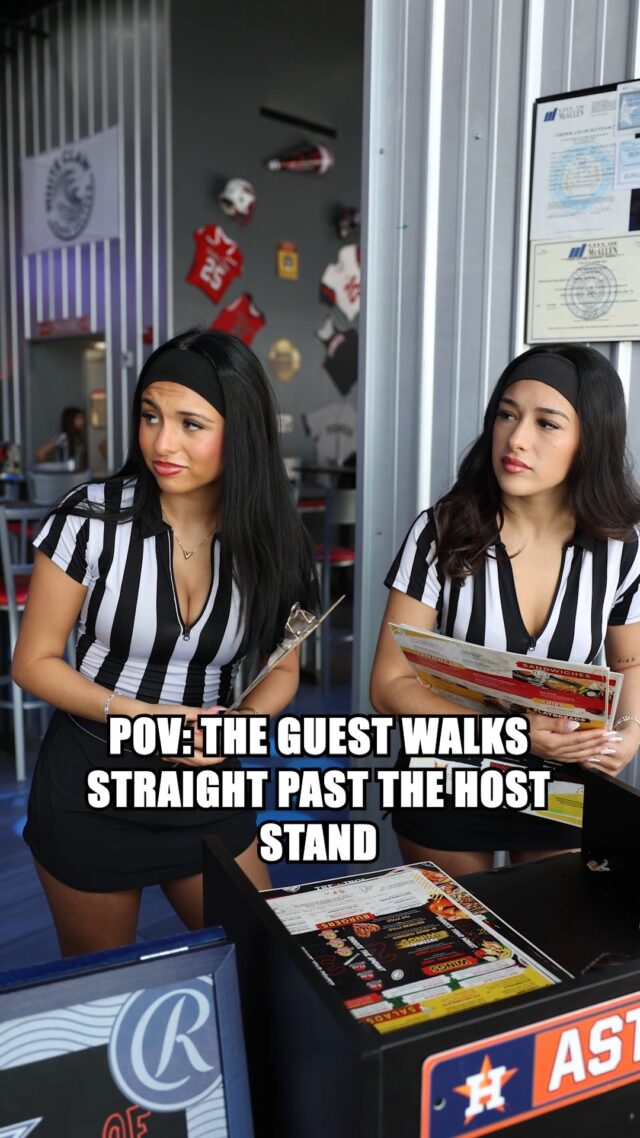 POV: the guest walks straight past the host stand… 😭

Host: *do you see me or am I invisible?* 👁️👄👁️

📍 5000 Pecan Blvd, McAllen, TX
👉 We know you’ve seen this before.

#TheWingsStadium #RestaurantHumor #RGVNightlife