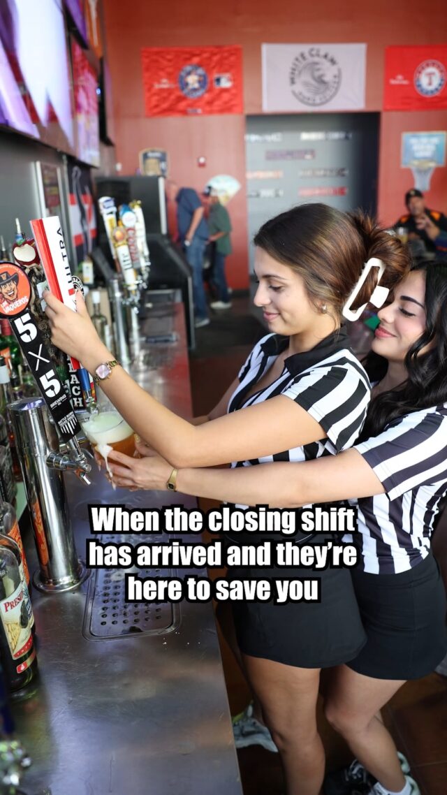 That moment the closing shift walks in
and suddenly the will to live returns 😭🍻🙌

Day shift holding on by pure delusion until backup arrives.

📍 5000 Pecan Blvd, McAllen, TX
👉 Survival mode: off.

#TheWingsStadium #BartenderLife #RGVNightlife