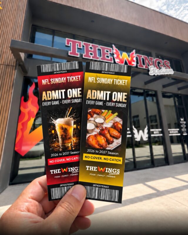 Every game. Every Sunday. One place. 🏈

NFL Sunday Ticket is here for the 2026 to 2027 season. Pull up a chair, order the wings, and stay for all of it. Week One is coming.

The Wings Stadium · 5000 Pecan Blvd, McAllen

#thewingsstadium #nflsundayticket #mcallentx