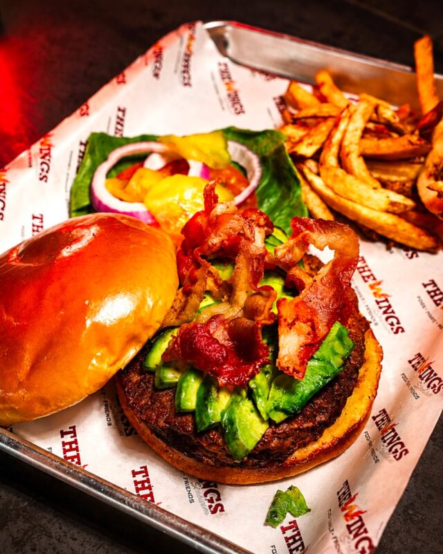 Half a pound of reasons to clock out early.

Our house-seasoned ½ lb patty stacked with crispy bacon, fresh avocado, and all the veggies on an artisan bun. Served with fries.

The Wings Stadium · McAllen · 

#thewingsstadium #burgers #rgveats