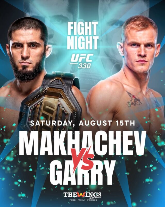 UFC 330 is coming in HOT. 🔥🥊

Makhachev vs. Machado Garry — live on our big screens, Saturday, August 15.

Wings, cold drinks, and zero cover. Pull up and watch it all go down with us.

The Wings Stadium · 5000 Pecan Blvd, McAllen, TX

#thewingstadium #ufc330 #fightnight