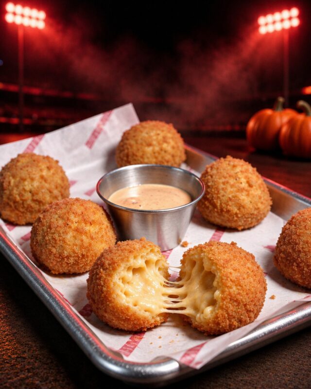 Cheesy, gooey, gone in one bite. 

Mac & Cheese Bites, crispy outside and melted through.

The perfect starter before kickoff.

The Wings Stadium · 5000 Pecan Blvd, McAllen, TX

#thewingsstadium #macandcheesebites #mcallentx